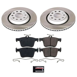 Power Stop 15-19 Volkswagen Golf R Rear Semi-Coated Rotor Kit