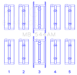 King Engine Bearings BMW M10B15/18/20 (Size +0.75mm) Main Bearing Set