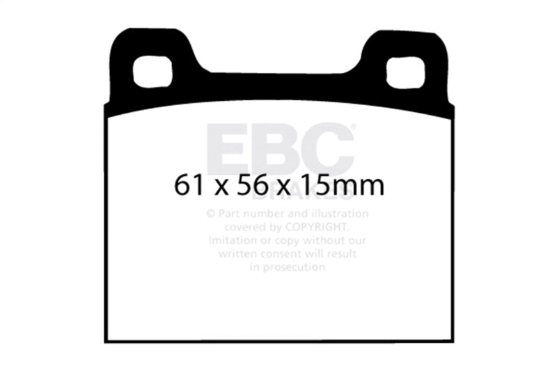 EBC 64-69 Porsche 911 2.0 (M Caliper) (Solid front rotor) Bluestuff Front Brake Pads