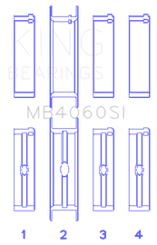 King Engine Bearings Chrysler CAravan 201Ci V6 Ohv (Size +0.25mm) Main Bearing Set