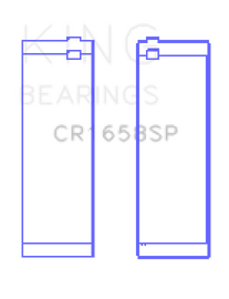 King Engine Bearings BMW N47 D20 A/N47S D20 D Sputter (Size +0.50mm) Connecting Rod Bearing Set