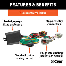 Load image into Gallery viewer, Curt 2017 Volkswagen Passat Custom Wiring Harness (4-Way Flat Output)