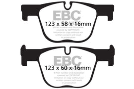 EBC 12+ BMW ActiveHybrid 3 3.0 Turbo Greenstuff Rear Brake Pads