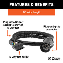 Load image into Gallery viewer, Curt Replacement OE 5-Way Flat Socket (Plugs into USCAR)
