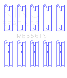 King Volkswagen AMB/BYK/BBX (Size STD) Silicon Bi-Metal Aluminum Main Bearing Set