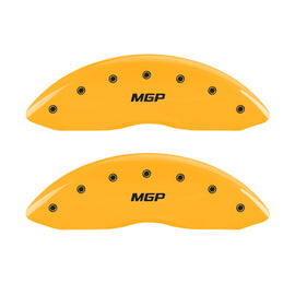 MGP 4 Caliper Covers Engraved Front & Rear MGP Yellow Finish Black Characters 2002 BMW X5