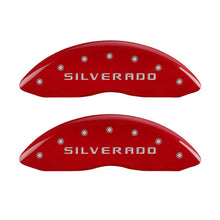 Load image into Gallery viewer, MGP 4 Caliper Covers Engraved Front &amp; Rear MGP Red finish silver ch