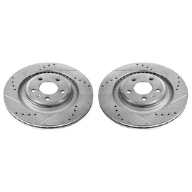 Power Stop 10-11 Audi S4 Rear Evolution Drilled & Slotted Rotors - Pair