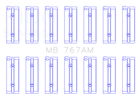 King Toyota 2M/4M/5ME/5MGE/7MGE/7MGTE (Size +1.0) Main Bearing Set