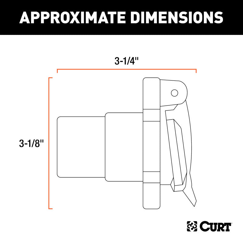 Curt Replacement OE 7-Way RV Blade Socket (Plugs into USCAR)