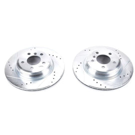 Power Stop 2016 BMW 328i Rear Evolution Drilled & Slotted Rotors - Pair
