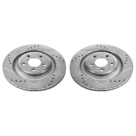 Power Stop 10-11 Audi S4 Rear Evolution Drilled & Slotted Rotors - Pair