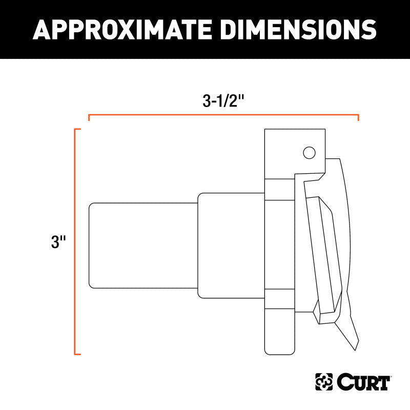 Curt Replacement OE 7-Way RV Blade Socket (Twists into USCAR)
