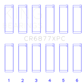 King BMW S54B32 3.2L Coated Performance Rod Bearing Set of 6 (Size .026)