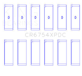 King Toyota 2JZGE 2JZGTE 24v (Size STDX - Predoweled for Alum Rods) Coated Perf Rod Bearing Set