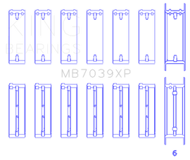 King BMW M20/M50 2.0L/2.5L/2.7L (Size 0.25) Performance Main Bearing Set