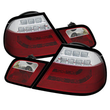 Load image into Gallery viewer, Spyder BMW E46 00-03 2Dr Coupe Light Bar LED Tail Lights Red Clear ALT-YD-BE4600-LBLED-RC