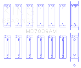 King BMW M51/M57 (Size STD) Main Bearing Set