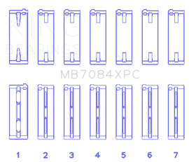 King Toyota 2JZGE/2JZGTE 24V 3.0L (Size STD) pMaxKote Performance Main Bearing Set