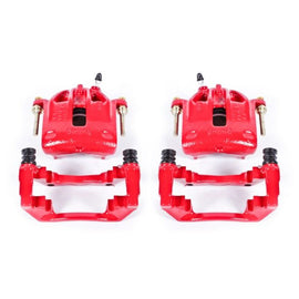 Power Stop 1991 BMW 318i Front Red Calipers w/Brackets - Pair
