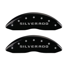 Load image into Gallery viewer, MGP 4 Caliper Covers Engraved Front &amp; Rear MGP Black finish silver ch